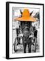 ¡Viva Mexico! B&W Collection - Horse with Light Orange straw Hat-Philippe Hugonnard-Framed Photographic Print