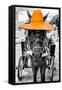 ¡Viva Mexico! B&W Collection - Horse with Light Orange straw Hat-Philippe Hugonnard-Framed Stretched Canvas