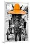 ¡Viva Mexico! B&W Collection - Horse with Light Orange straw Hat-Philippe Hugonnard-Framed Photographic Print