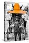 ¡Viva Mexico! B&W Collection - Horse with Light Orange straw Hat-Philippe Hugonnard-Stretched Canvas