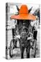 ¡Viva Mexico! B&W Collection - Horse with Orange straw Hat-Philippe Hugonnard-Stretched Canvas