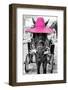 ¡Viva Mexico! B&W Collection - Horse with Pink straw Hat-Philippe Hugonnard-Framed Photographic Print