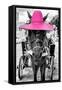 ¡Viva Mexico! B&W Collection - Horse with Pink straw Hat-Philippe Hugonnard-Framed Stretched Canvas