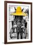 ¡Viva Mexico! B&W Collection - Horse with Yellow straw Hat-Philippe Hugonnard-Framed Photographic Print