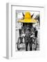 ¡Viva Mexico! B&W Collection - Horse with Yellow straw Hat-Philippe Hugonnard-Framed Photographic Print