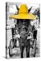 ¡Viva Mexico! B&W Collection - Horse with Yellow straw Hat-Philippe Hugonnard-Stretched Canvas