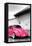 ¡Viva Mexico! B&W Collection - Hot Pink VW Beetle in San Cristobal de Las Casas-Philippe Hugonnard-Framed Stretched Canvas
