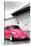 ¡Viva Mexico! B&W Collection - Hot Pink VW Beetle in San Cristobal de Las Casas-Philippe Hugonnard-Stretched Canvas