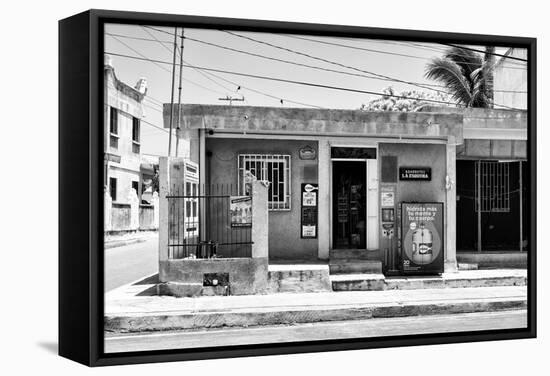 ¡Viva Mexico! B&W Collection - "La Esquina" Supermarket - Cancun-Philippe Hugonnard-Framed Stretched Canvas