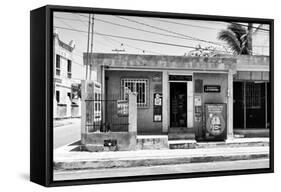 ¡Viva Mexico! B&W Collection - "La Esquina" Supermarket - Cancun-Philippe Hugonnard-Framed Stretched Canvas