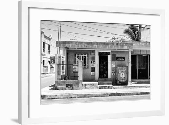 ¡Viva Mexico! B&W Collection - "La Esquina" Supermarket - Cancun-Philippe Hugonnard-Framed Photographic Print