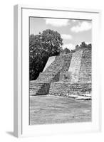 ¡Viva Mexico! B&W Collection - Maya Archaeological Site I - Campeche-Philippe Hugonnard-Framed Photographic Print