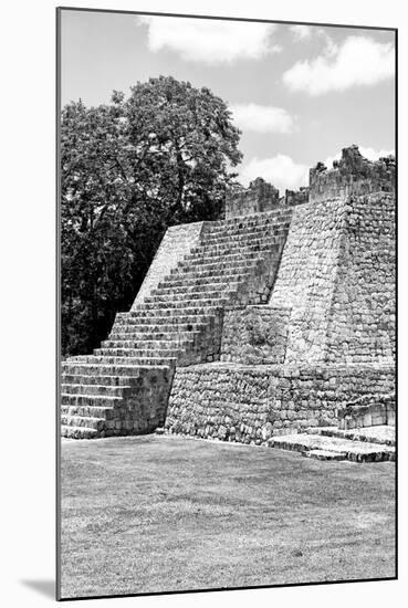 ¡Viva Mexico! B&W Collection - Maya Archaeological Site I - Campeche-Philippe Hugonnard-Mounted Photographic Print