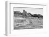 ¡Viva Mexico! B&W Collection - Maya Archaeological Site I - Edzna-Philippe Hugonnard-Framed Photographic Print