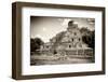 ¡Viva Mexico! B&W Collection - Maya Archaeological Site II - Campeche-Philippe Hugonnard-Framed Photographic Print