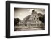 ¡Viva Mexico! B&W Collection - Maya Archaeological Site II - Campeche-Philippe Hugonnard-Framed Photographic Print