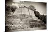 ¡Viva Mexico! B&W Collection - Maya Archaeological Site II - Edzna-Philippe Hugonnard-Stretched Canvas