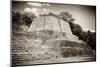 ¡Viva Mexico! B&W Collection - Maya Archaeological Site II - Edzna-Philippe Hugonnard-Mounted Photographic Print