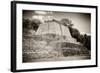 ¡Viva Mexico! B&W Collection - Maya Archaeological Site II - Edzna-Philippe Hugonnard-Framed Photographic Print