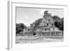 ¡Viva Mexico! B&W Collection - Maya Archaeological Site III - Campeche-Philippe Hugonnard-Framed Photographic Print