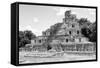¡Viva Mexico! B&W Collection - Maya Archaeological Site III - Campeche-Philippe Hugonnard-Framed Stretched Canvas