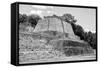 ¡Viva Mexico! B&W Collection - Maya Archaeological Site III - Edzna-Philippe Hugonnard-Framed Stretched Canvas