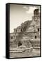 ?Viva Mexico! B&W Collection - Maya Archaeological Site IV - Campeche-Philippe Hugonnard-Framed Stretched Canvas