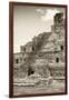 ?Viva Mexico! B&W Collection - Maya Archaeological Site IV - Campeche-Philippe Hugonnard-Framed Photographic Print