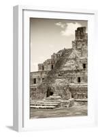 ?Viva Mexico! B&W Collection - Maya Archaeological Site IV - Campeche-Philippe Hugonnard-Framed Photographic Print