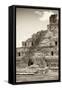 ?Viva Mexico! B&W Collection - Maya Archaeological Site IV - Campeche-Philippe Hugonnard-Framed Stretched Canvas