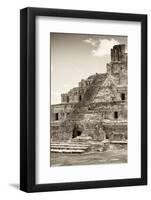 ?Viva Mexico! B&W Collection - Maya Archaeological Site IV - Campeche-Philippe Hugonnard-Framed Photographic Print
