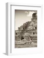 ?Viva Mexico! B&W Collection - Maya Archaeological Site IV - Campeche-Philippe Hugonnard-Framed Photographic Print