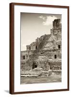 ?Viva Mexico! B&W Collection - Maya Archaeological Site IV - Campeche-Philippe Hugonnard-Framed Photographic Print