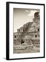 ?Viva Mexico! B&W Collection - Maya Archaeological Site IV - Campeche-Philippe Hugonnard-Framed Photographic Print