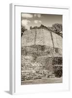 ¡Viva Mexico! B&W Collection - Maya Archaeological Site IV - Edzna-Philippe Hugonnard-Framed Photographic Print