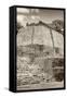 ¡Viva Mexico! B&W Collection - Maya Archaeological Site IV - Edzna-Philippe Hugonnard-Framed Stretched Canvas