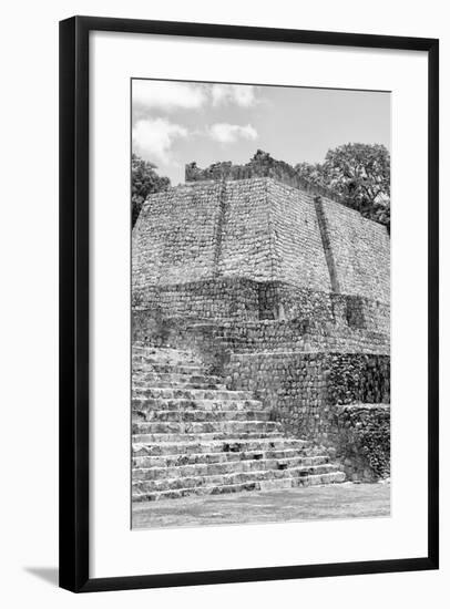 ¡Viva Mexico! B&W Collection - Maya Archaeological Site V - Edzna-Philippe Hugonnard-Framed Photographic Print