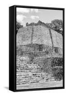 ¡Viva Mexico! B&W Collection - Maya Archaeological Site V - Edzna-Philippe Hugonnard-Framed Stretched Canvas