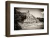 ¡Viva Mexico! B&W Collection - Maya Archaeological Site VI - Campeche-Philippe Hugonnard-Framed Photographic Print