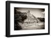¡Viva Mexico! B&W Collection - Maya Archaeological Site VI - Campeche-Philippe Hugonnard-Framed Photographic Print