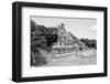 ¡Viva Mexico! B&W Collection - Maya Archaeological Site VII - Campeche-Philippe Hugonnard-Framed Photographic Print