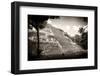 ¡Viva Mexico! B&W Collection - Mayan Pyramid-Philippe Hugonnard-Framed Photographic Print