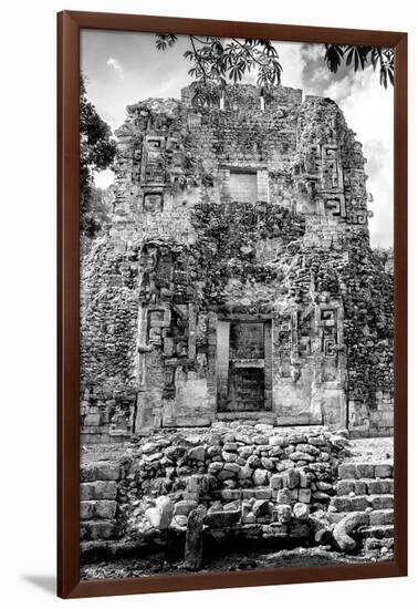 ¡Viva Mexico! B&W Collection - Mayan Ruins VI-Philippe Hugonnard-Framed Photographic Print