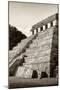 ¡Viva Mexico! B&W Collection - Mayan Temple of Inscriptions II - Palenque-Philippe Hugonnard-Mounted Premium Photographic Print