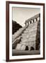 ¡Viva Mexico! B&W Collection - Mayan Temple of Inscriptions II - Palenque-Philippe Hugonnard-Framed Photographic Print