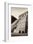 ¡Viva Mexico! B&W Collection - Mayan Temple of Inscriptions II - Palenque-Philippe Hugonnard-Framed Photographic Print