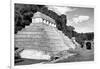 ¡Viva Mexico! B&W Collection - Mayan Temple of Inscriptions in Palenque II-Philippe Hugonnard-Framed Photographic Print