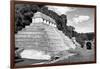 ¡Viva Mexico! B&W Collection - Mayan Temple of Inscriptions in Palenque II-Philippe Hugonnard-Framed Photographic Print