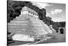 ¡Viva Mexico! B&W Collection - Mayan Temple of Inscriptions in Palenque II-Philippe Hugonnard-Stretched Canvas