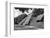 ¡Viva Mexico! B&W Collection - Mayan Temple of Inscriptions in Palenque III-Philippe Hugonnard-Framed Photographic Print